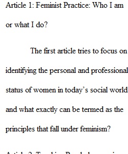 Feminist Research Assignment_Research Methods for the study of behavior