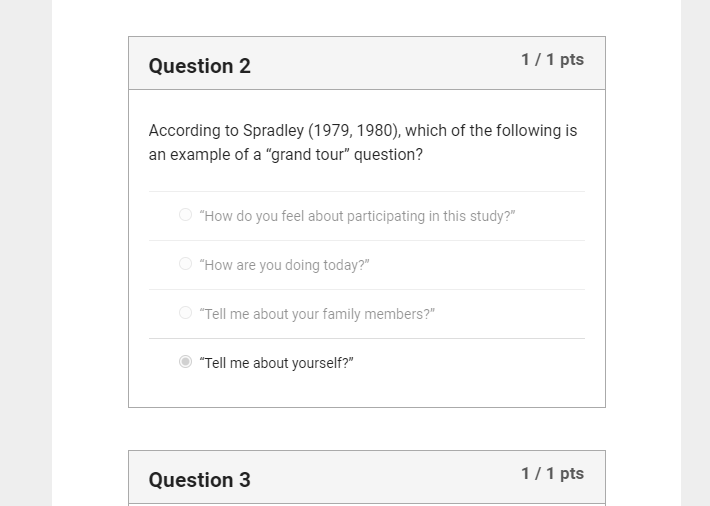 Quiz: Introducing and Focusing the Study