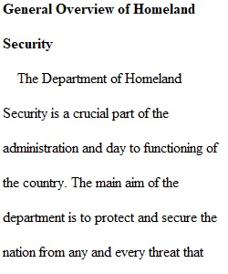 Research Paper Homeland Security Overview Assignment