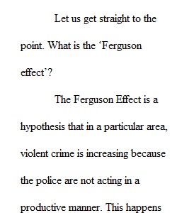 Critical Review: Ferguson Effect Assignment