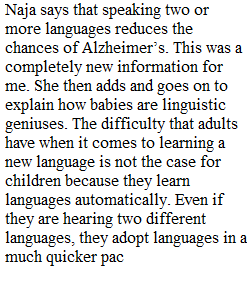 Discussion, Week 8: Bilingual Babies