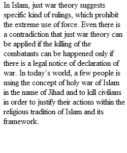 Just War Theory Assignment