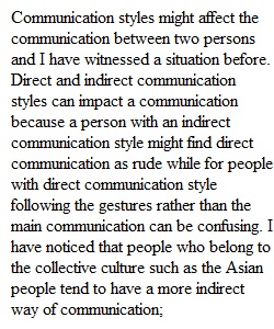 Discussion 3: Cross Cultural Communication