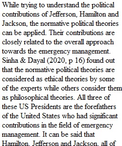 Normative Political Theories and Disaster Management