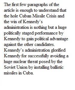 Session 14 - The Cuban Missile Crisis