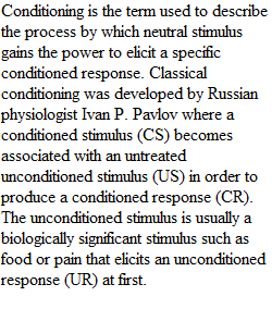 UNIT 3 DISCUSSION CLASSICAL CONDITIONING